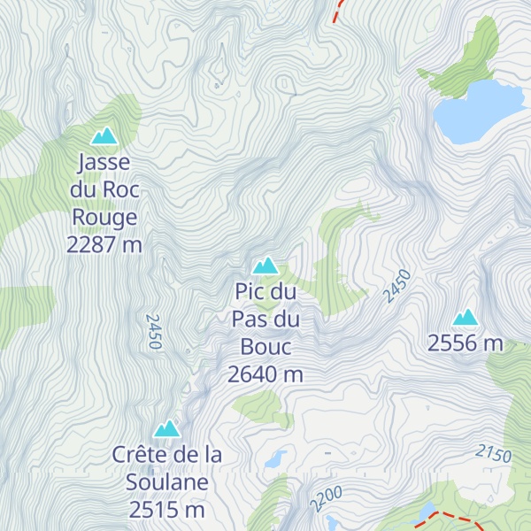 Map of Pic du Pas du Bouc