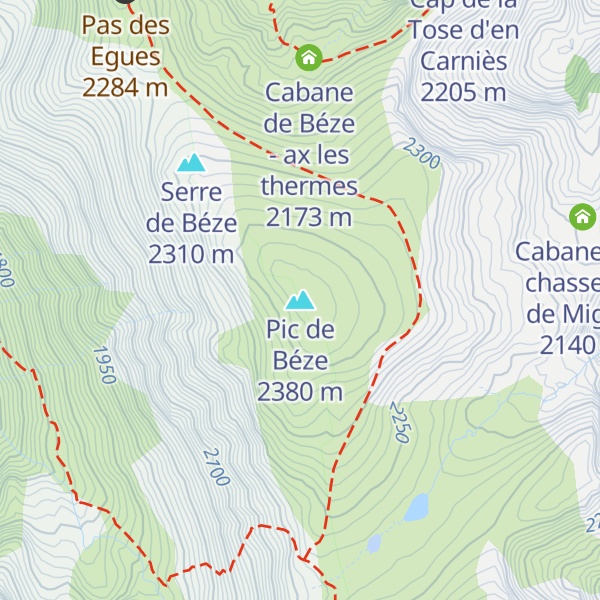 Map of Pic de Béze