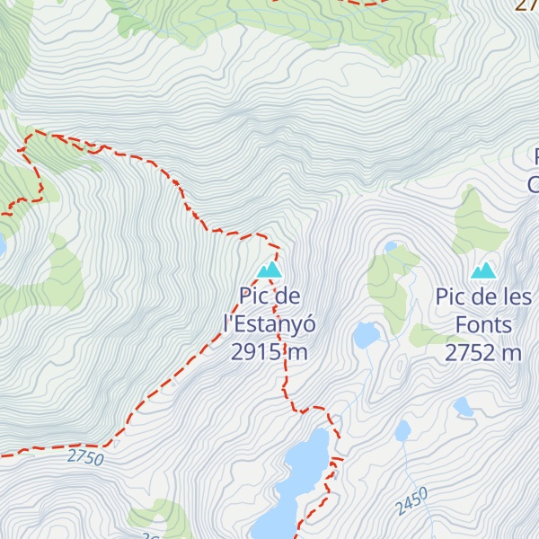Map of Pic de l'Estanyó