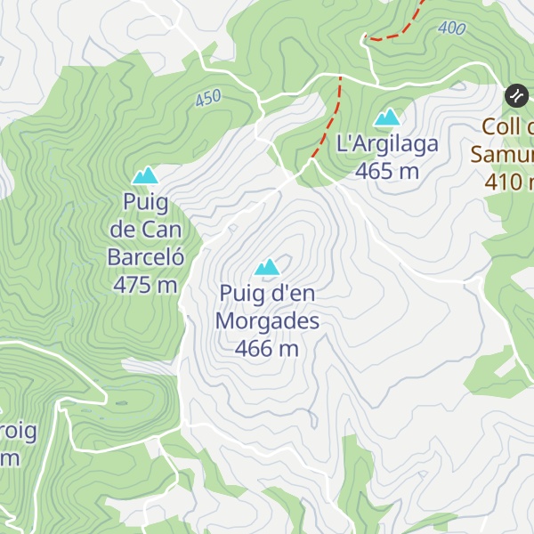 Map of Puig d'en Morgades