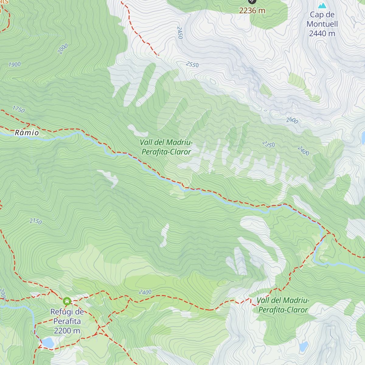 Refugi de Fontverd map