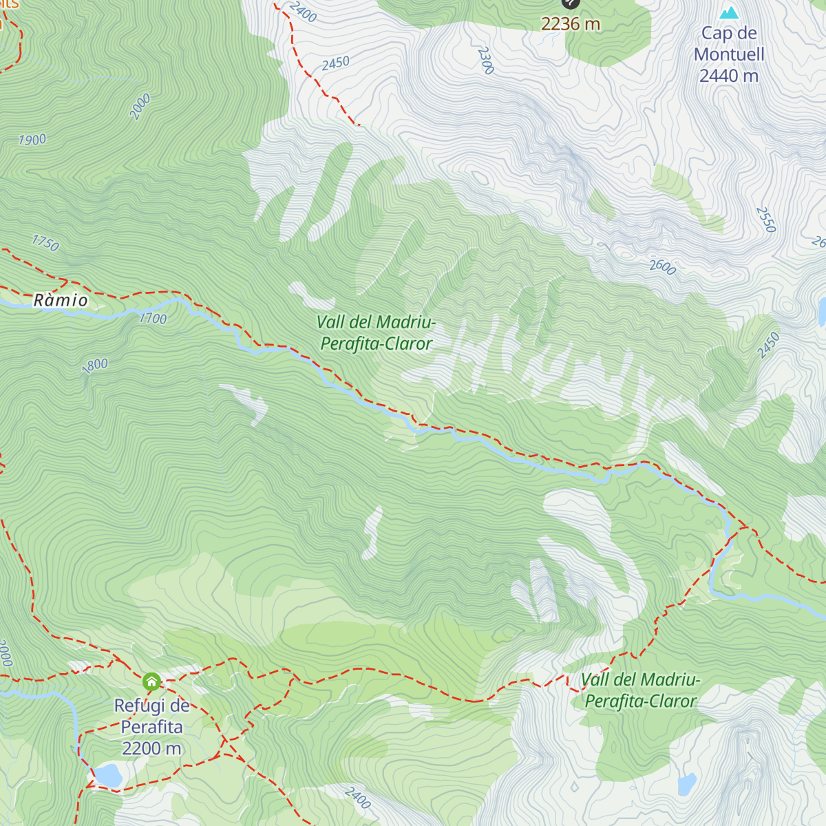 Refugi de Fontverd map