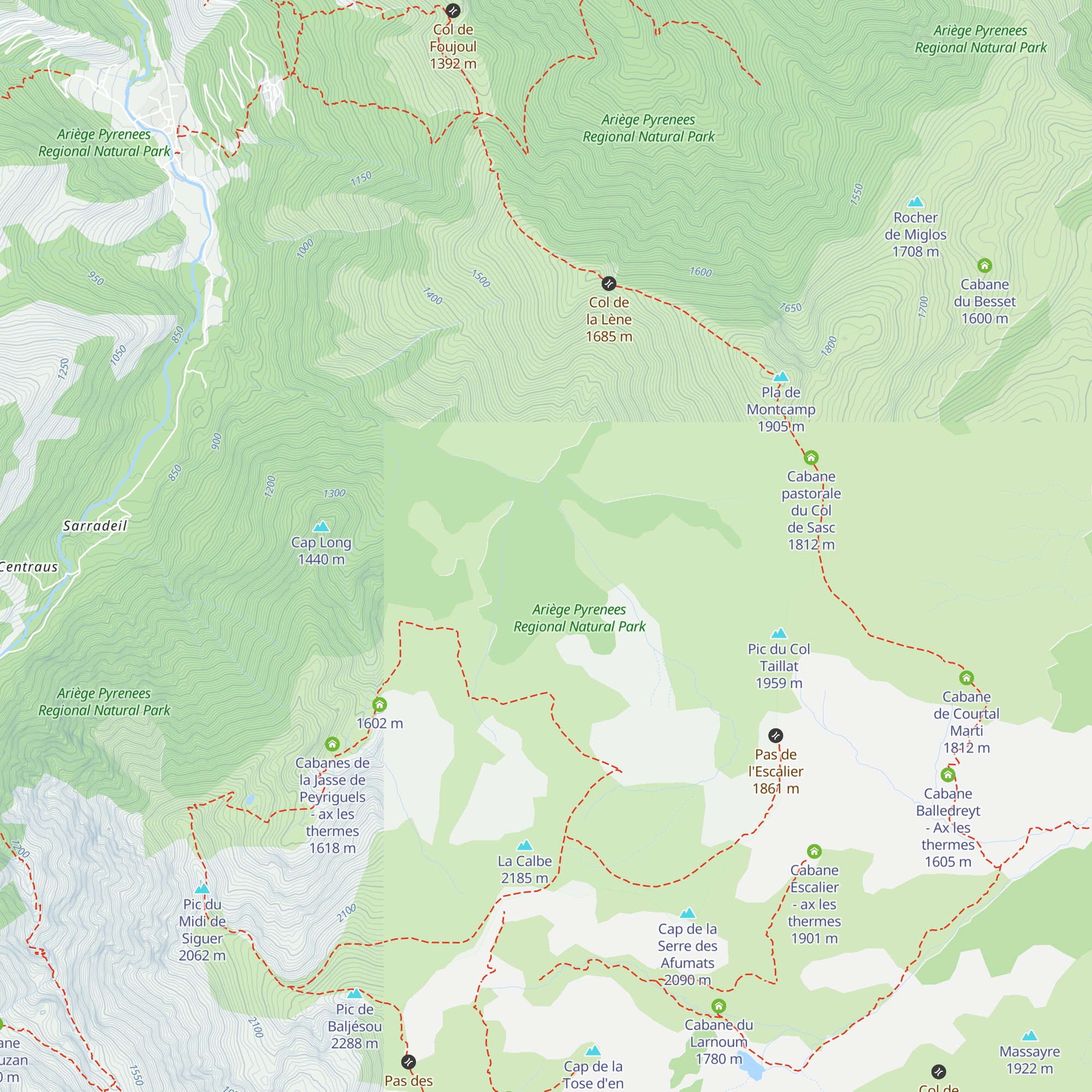 Cabane forestiere de Gesties - Vicdessos map