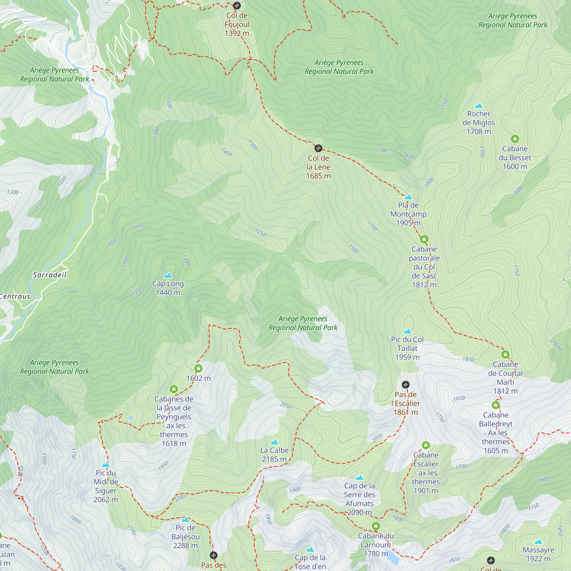 Cabane forestiere de Gesties - Vicdessos map