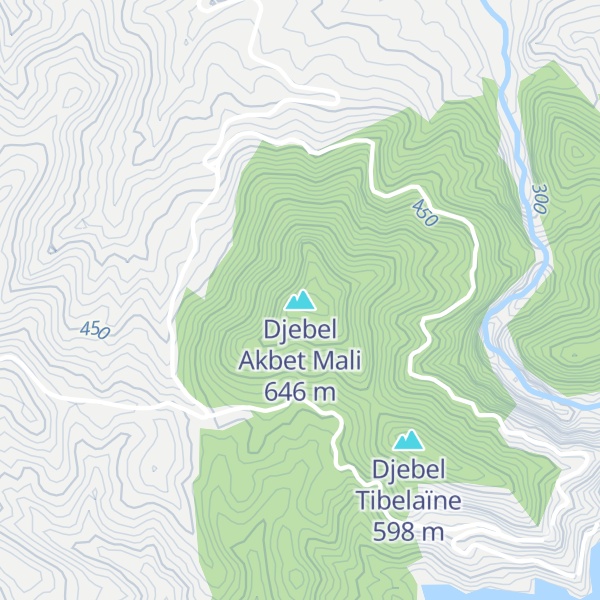Map of Djebel Akbet Mali