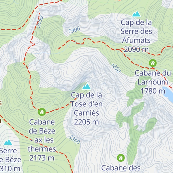 Map of Cap de la Tose d'en Carniès