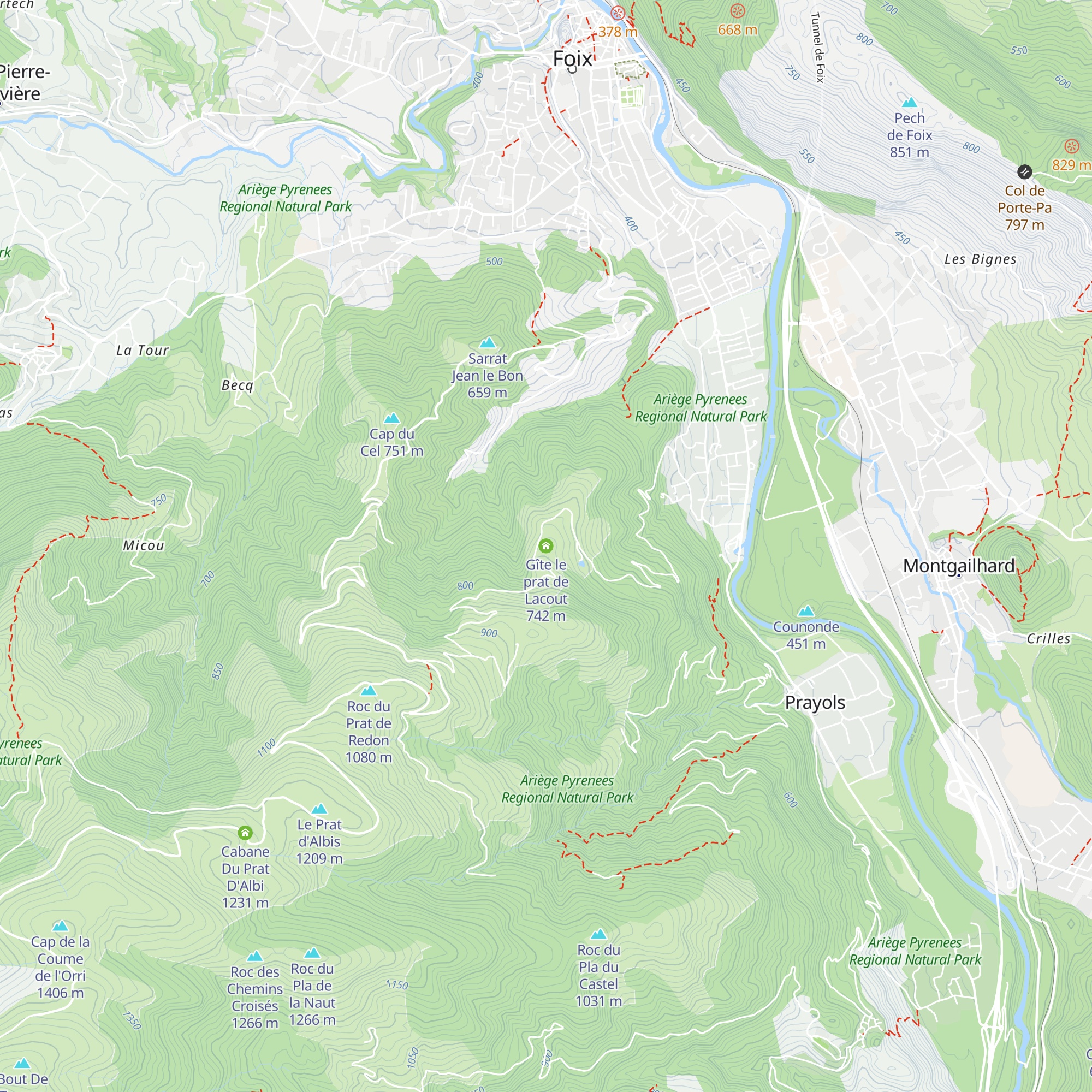 Gîte le prat de Lacout map