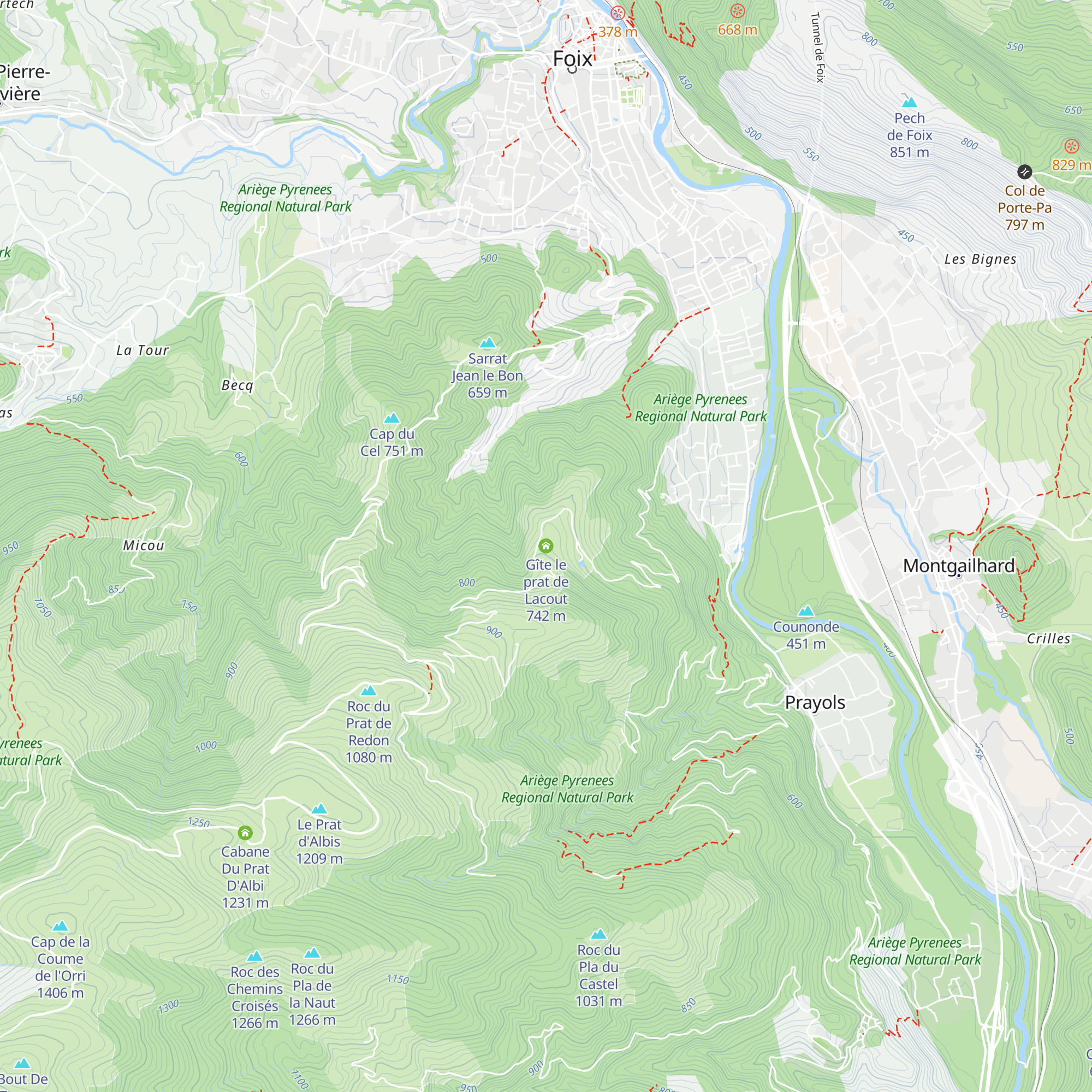 Gîte le prat de Lacout map