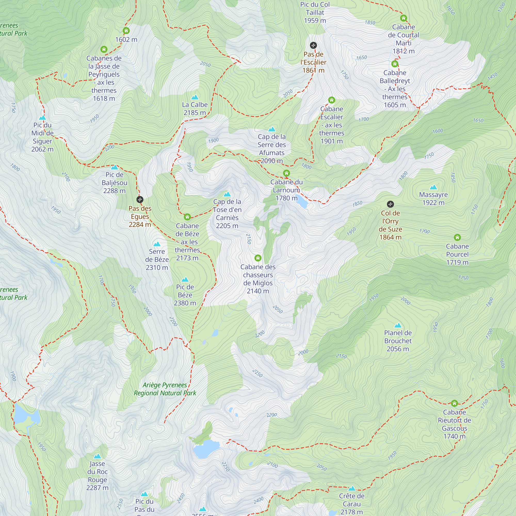 Cabane des chasseurs de Miglos map