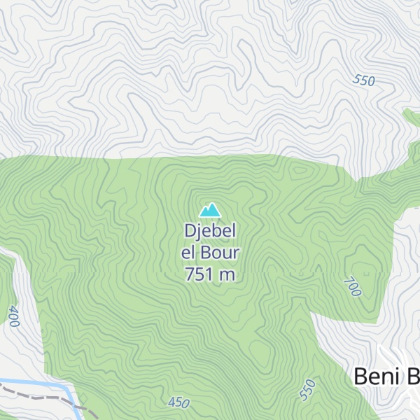 Map of Djebel el Bour
