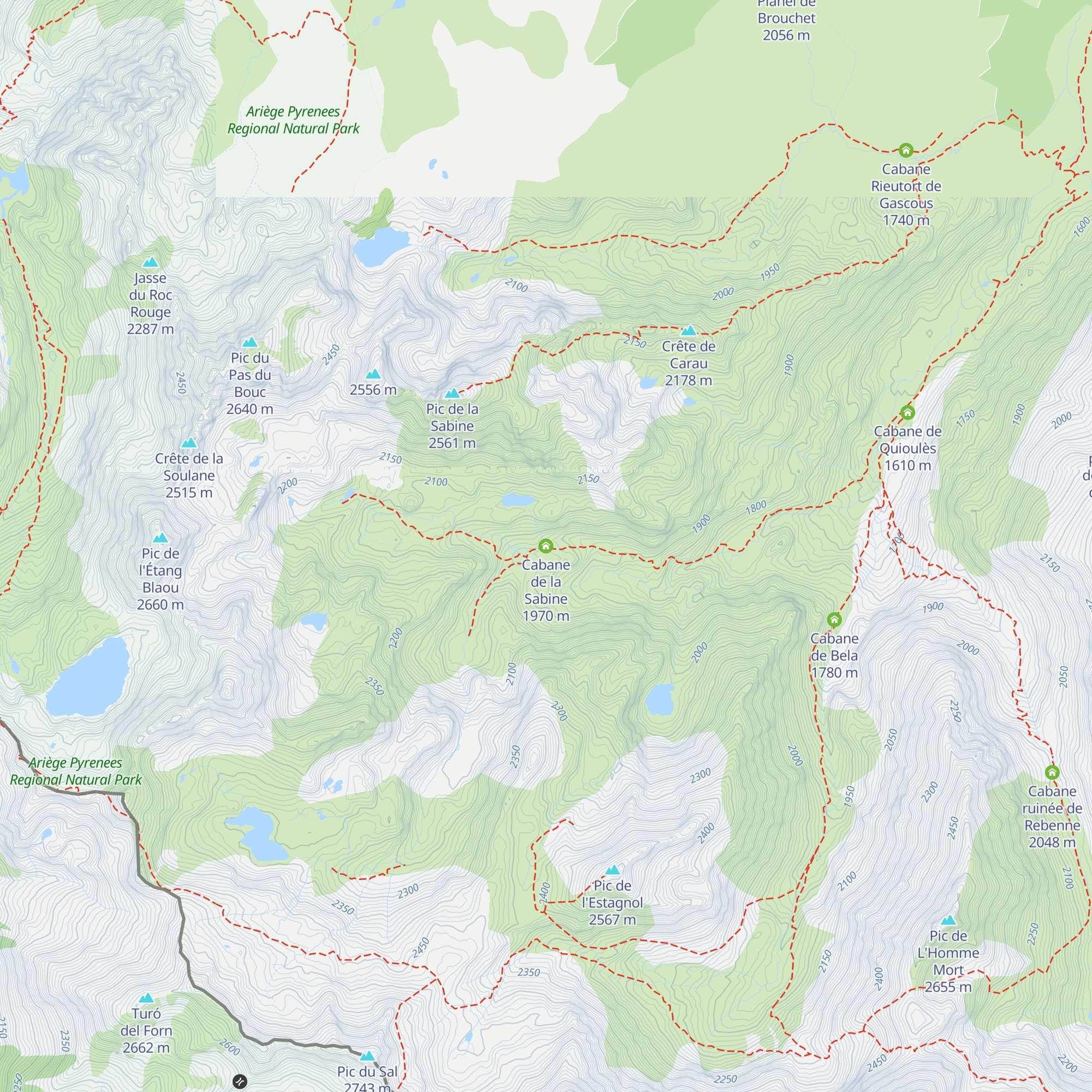 Cabane de la Sabine map