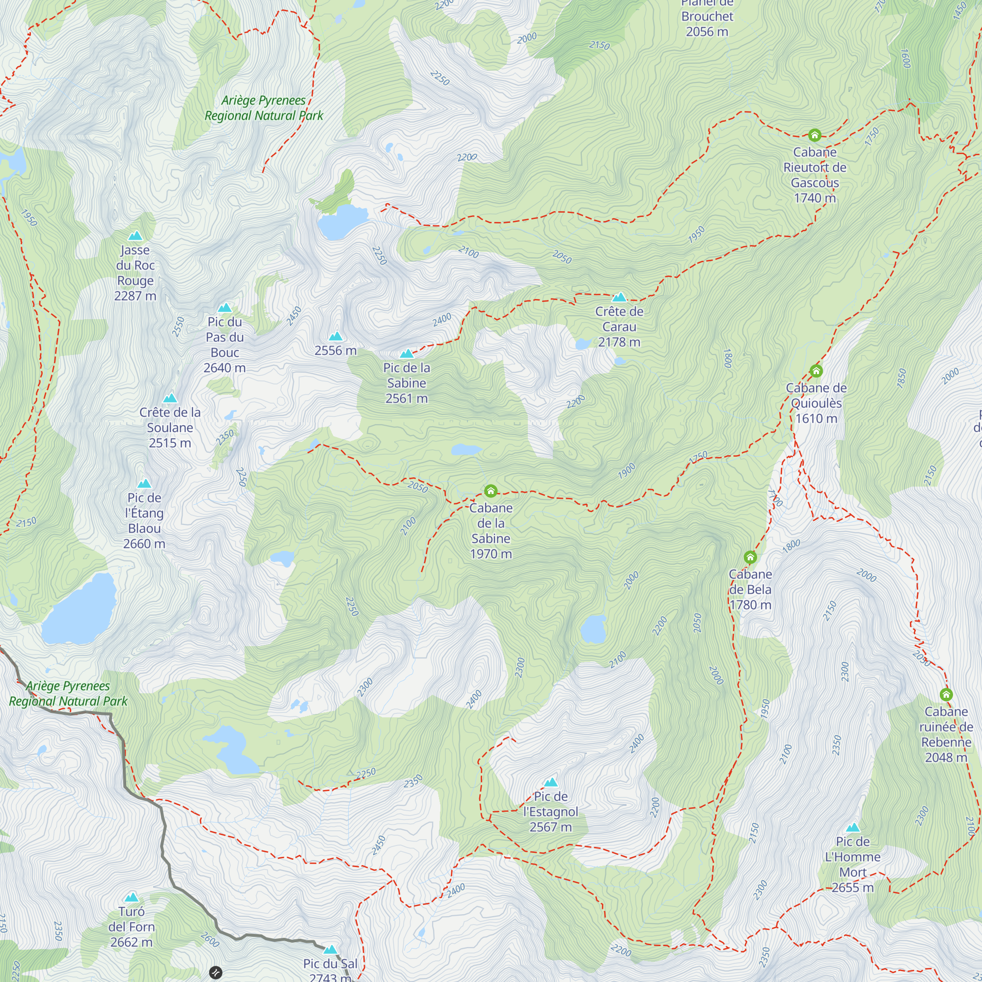 Cabane de la Sabine map