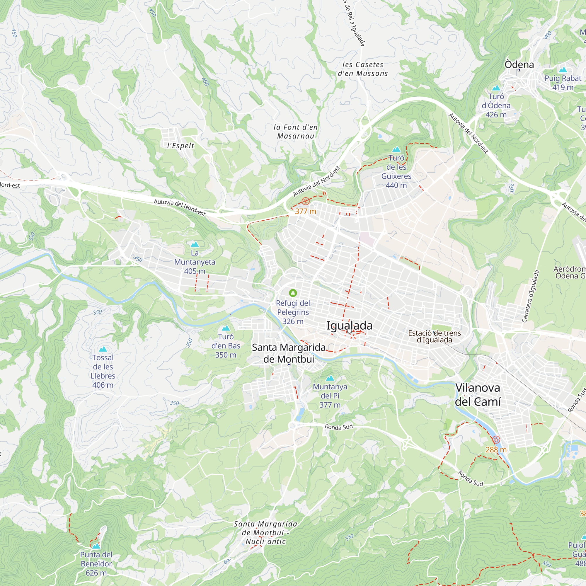 Refugi del Pelegrins map