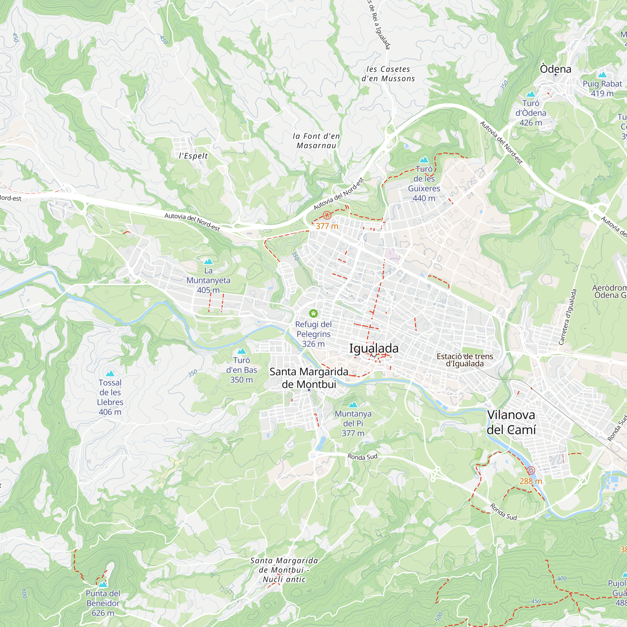 Refugi del Pelegrins map