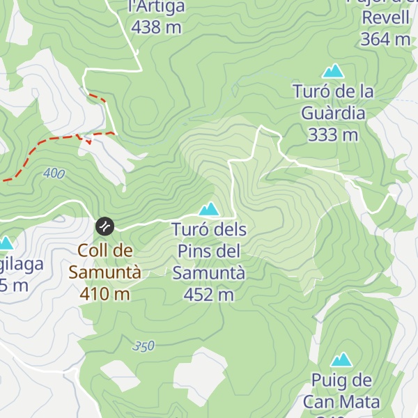 Map of Turó dels Pins del Samuntà