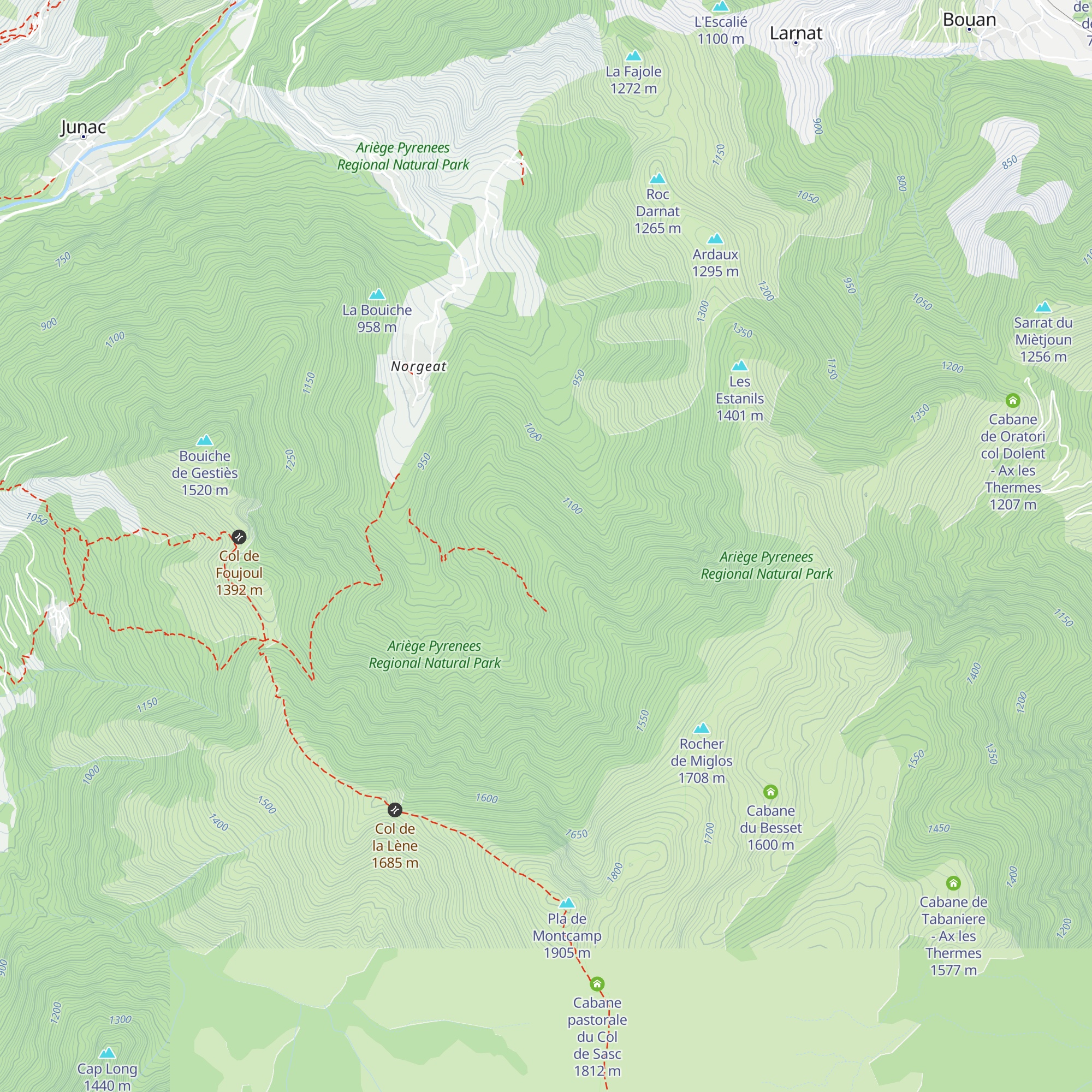 Cabane du Sol del Bosc map