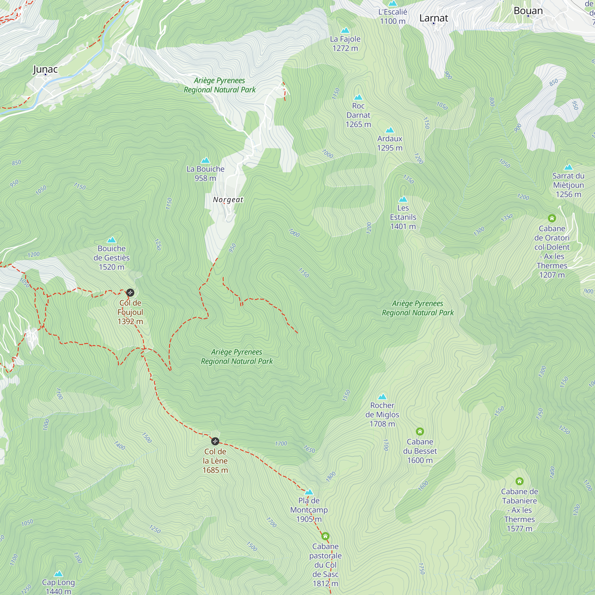 Cabane du Sol del Bosc map