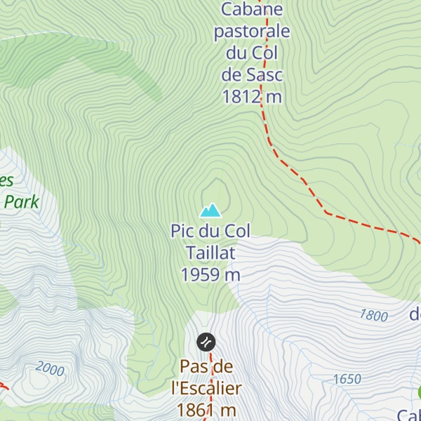 Map of Pic du Col Taillat