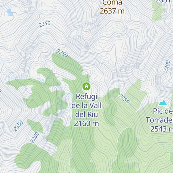 Map of Refugi de la Vall del Riu