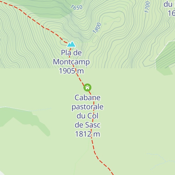 Map of Cabane pastorale du Col de Sasc