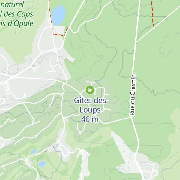 Map of Gîtes des Loups