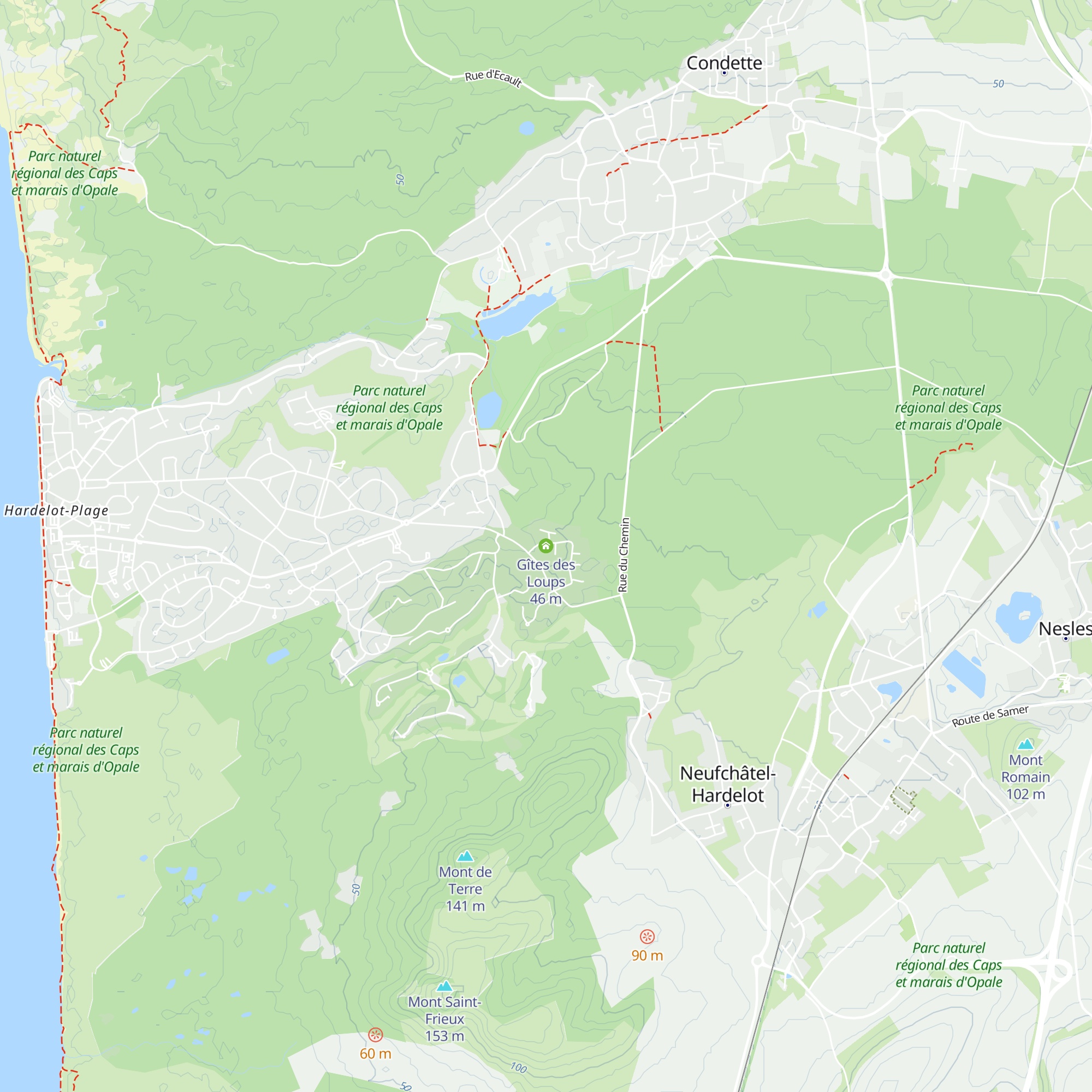 Gîtes des Loups map