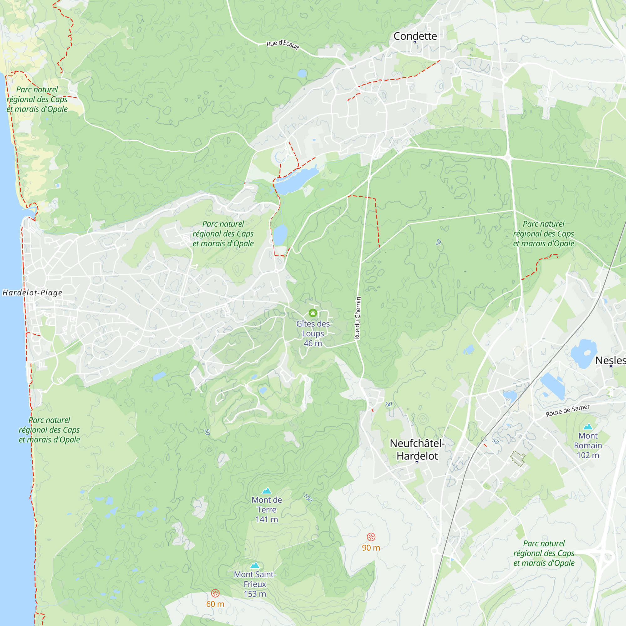 Gîtes des Loups map