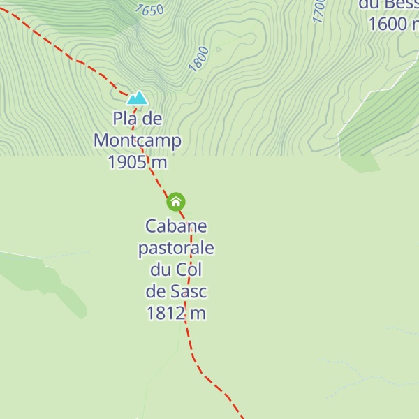 Map of Cabane du Besset du Haut - Ax les Thermes