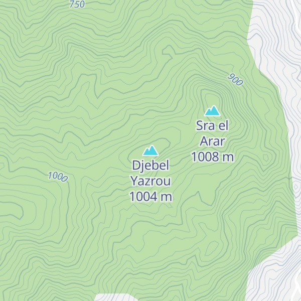 Map of Djebel Yazrou