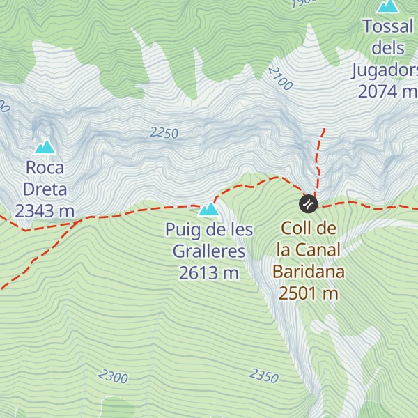 Map of Puig de les Gralleres