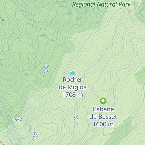 Map of Rocher de Miglos