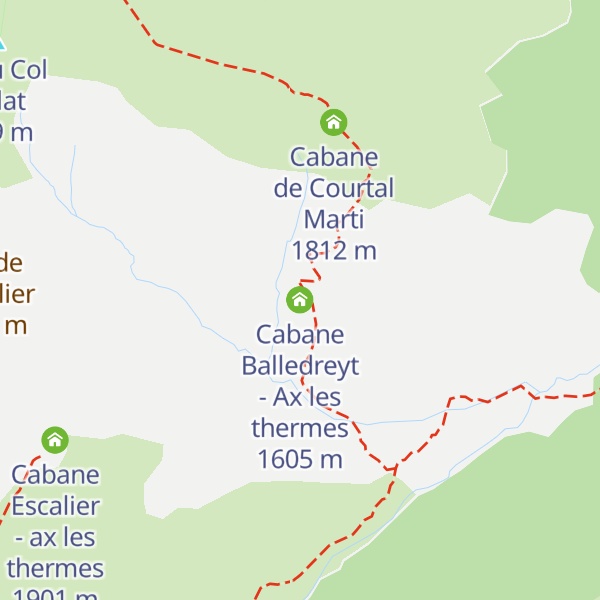 Map of Cabane Balledreyt - Ax les thermes