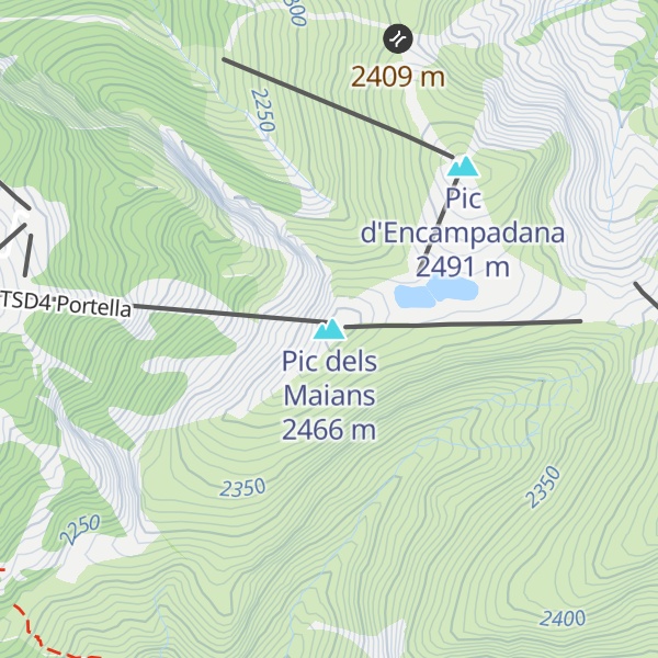 Map of Pic dels Maians