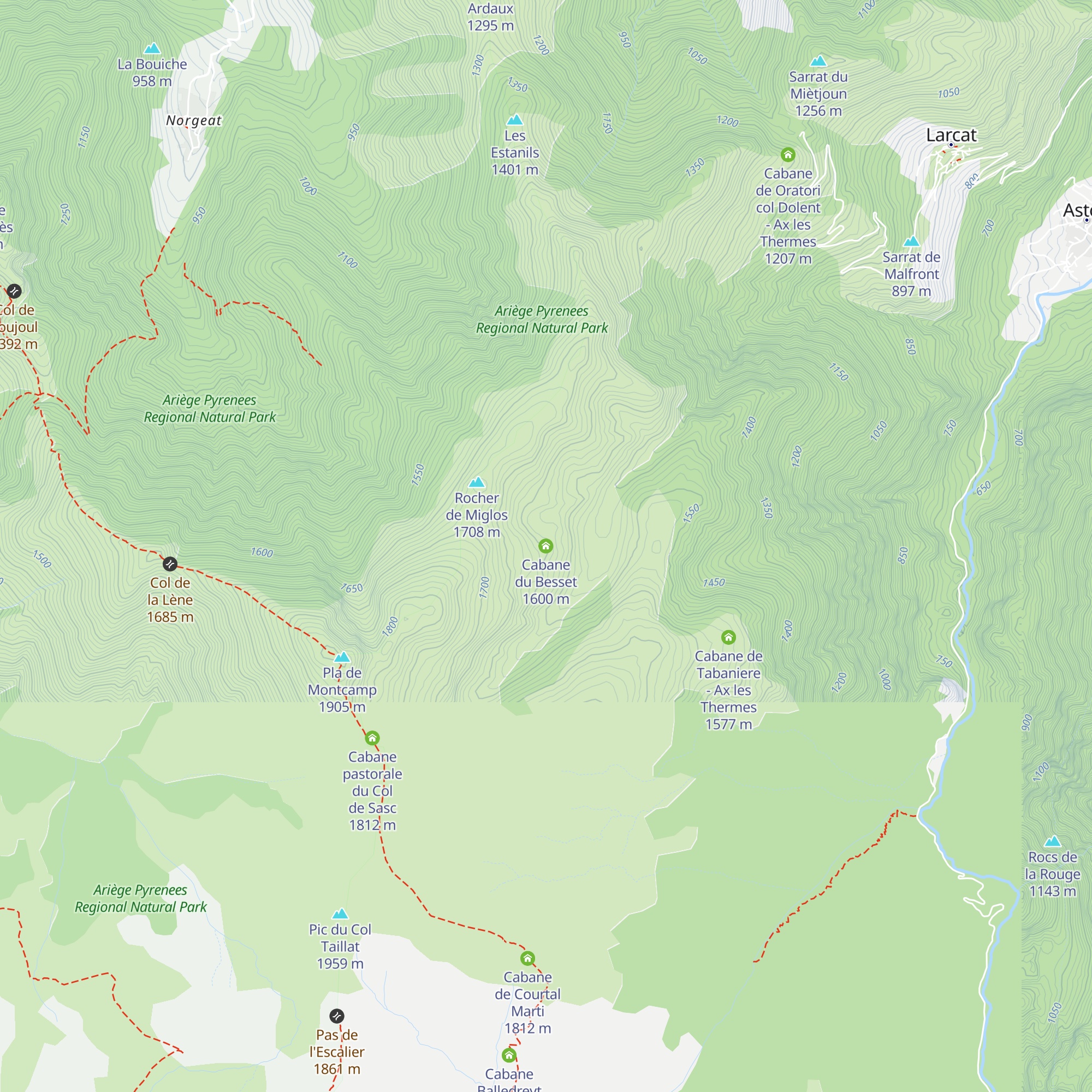 Cabane du Besset map