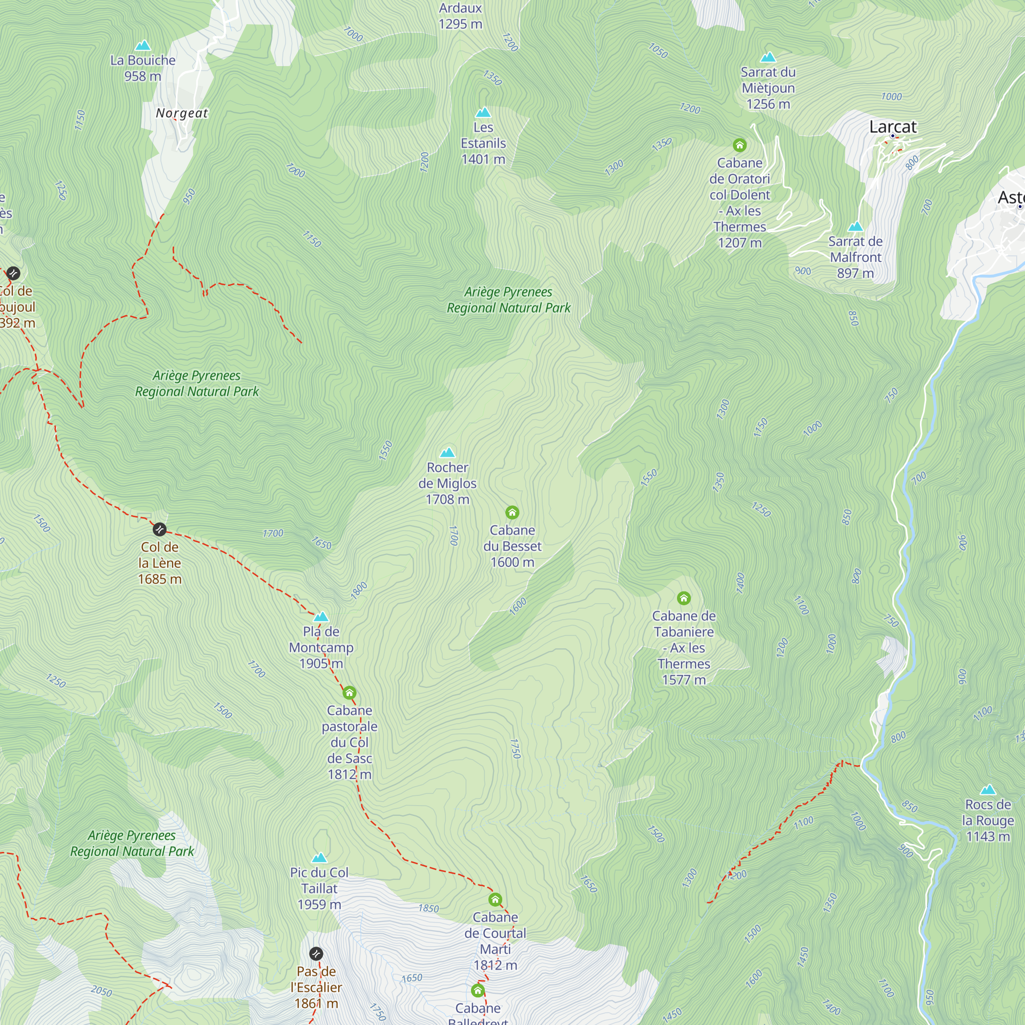 Cabane du Besset map