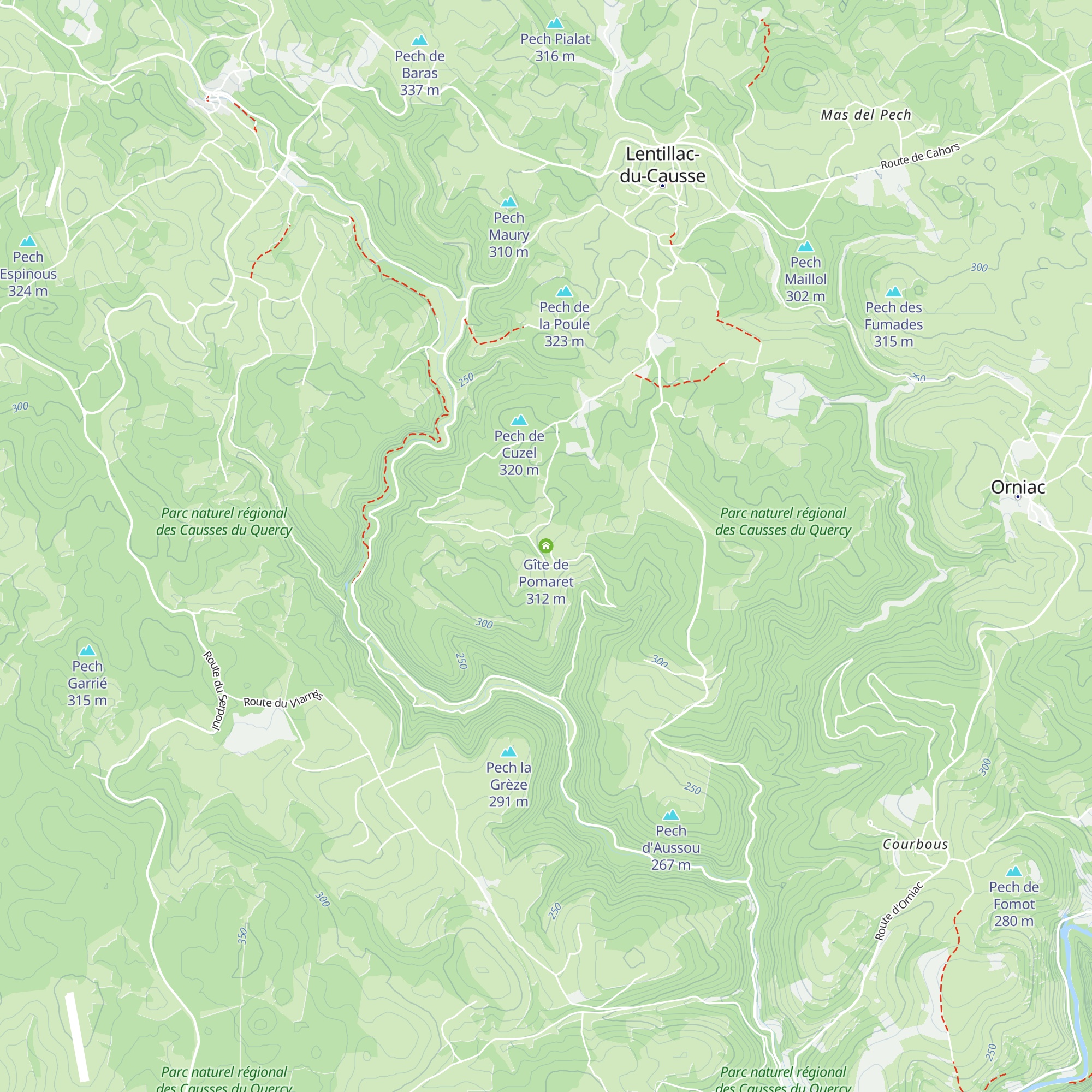 Gîte de Pomaret map