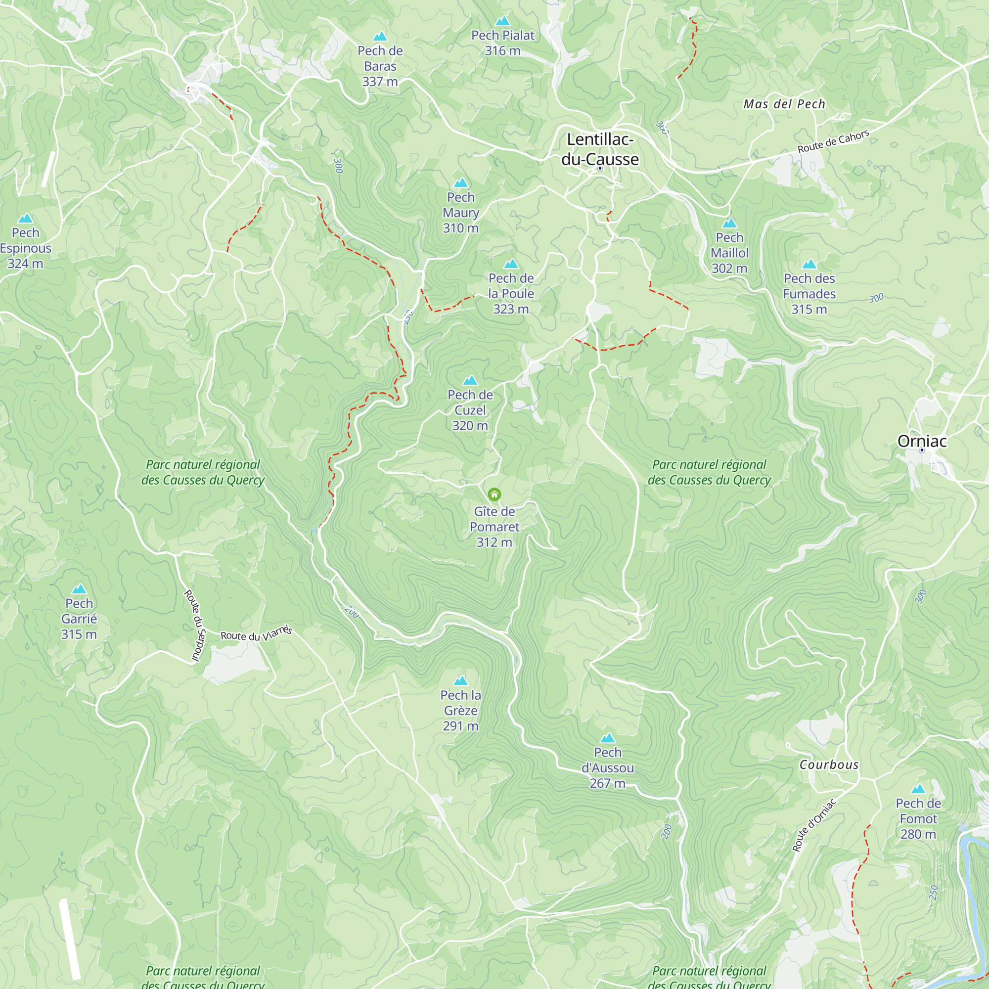 Gîte de Pomaret map
