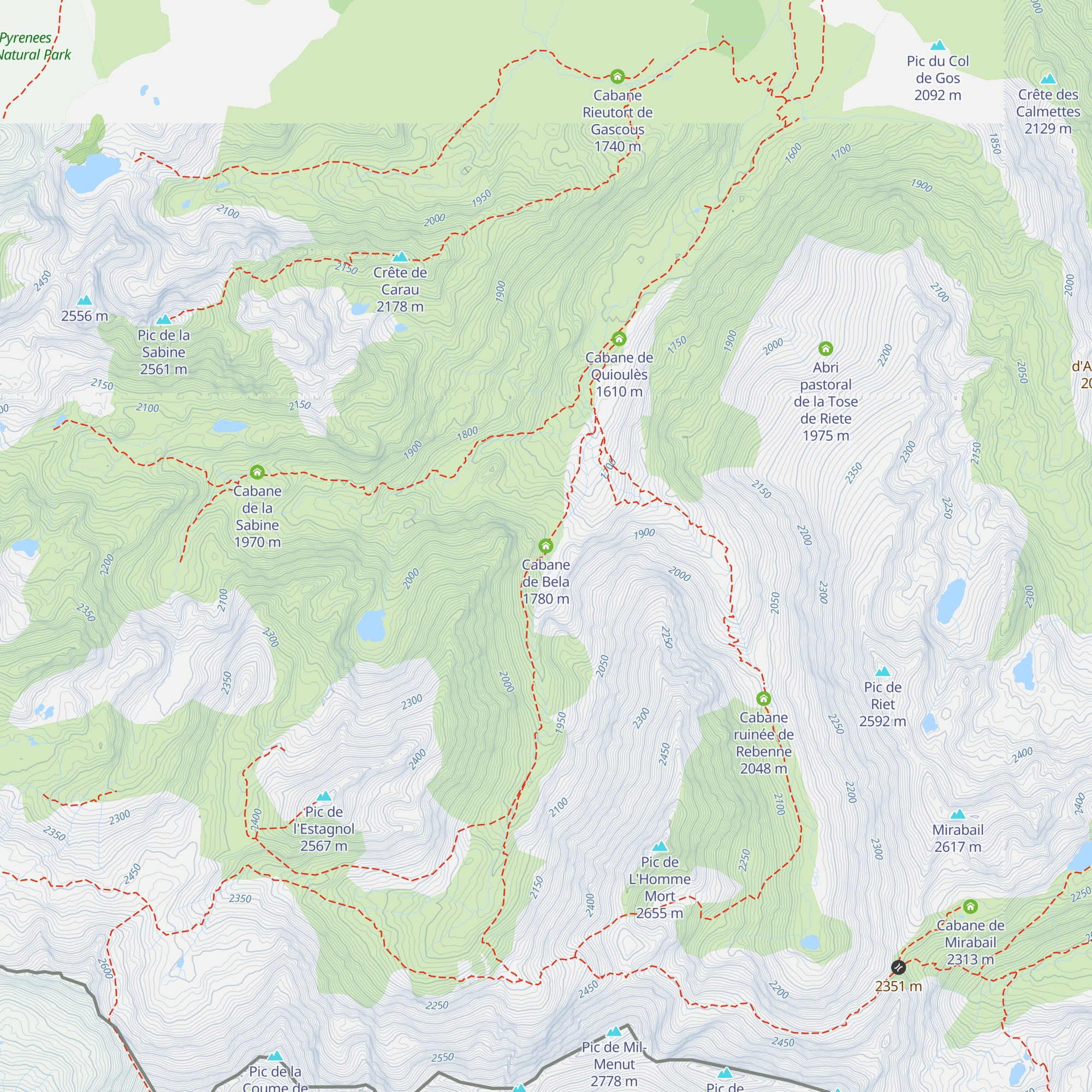 Cabane de Bela map