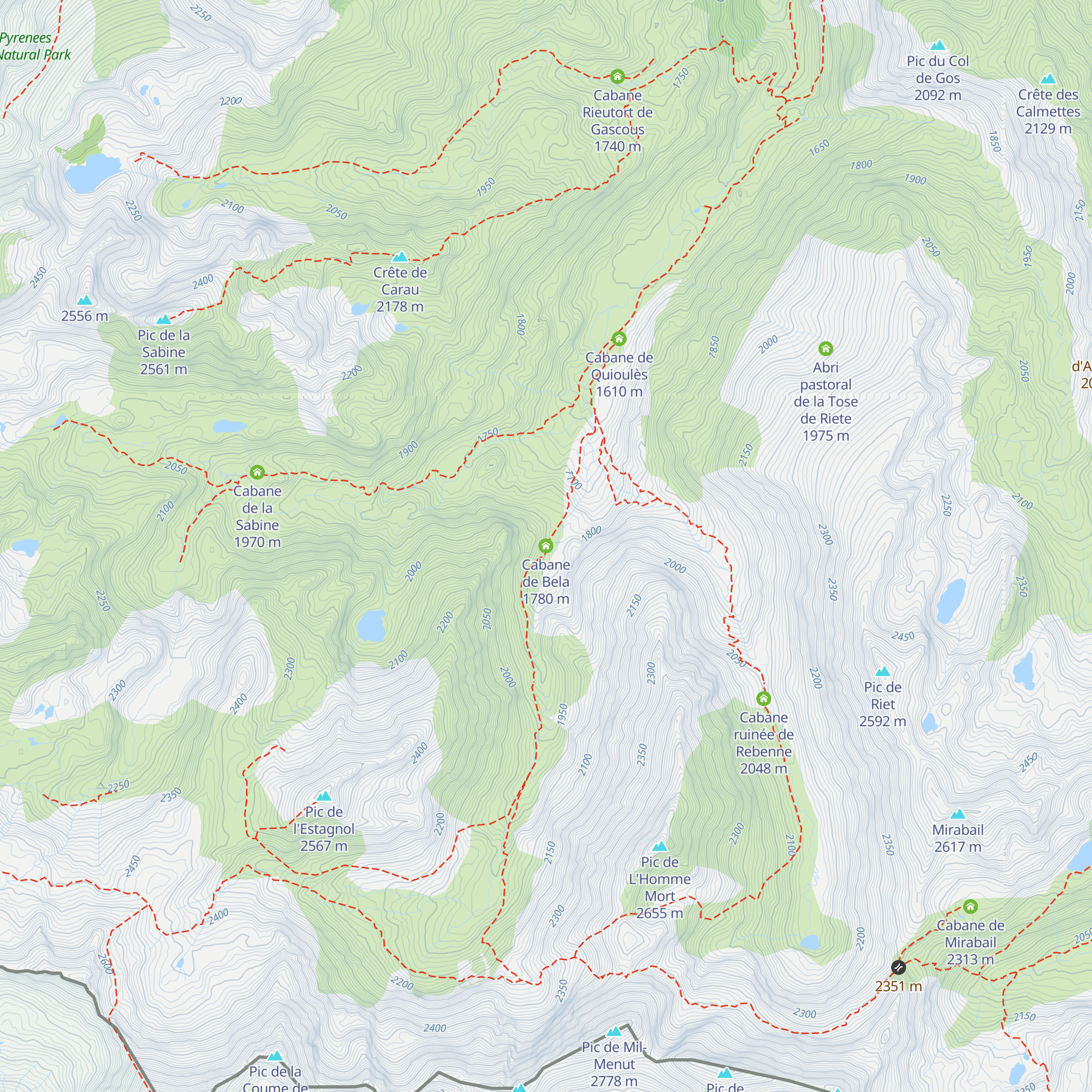 Cabane de Bela map