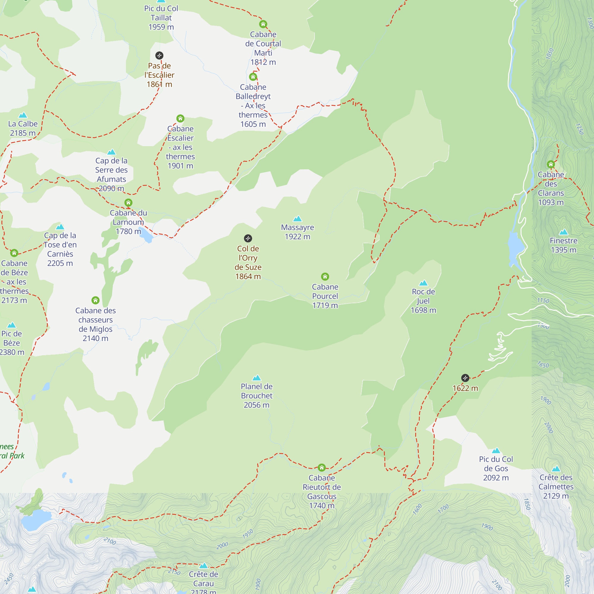 Cabane des Ludines map