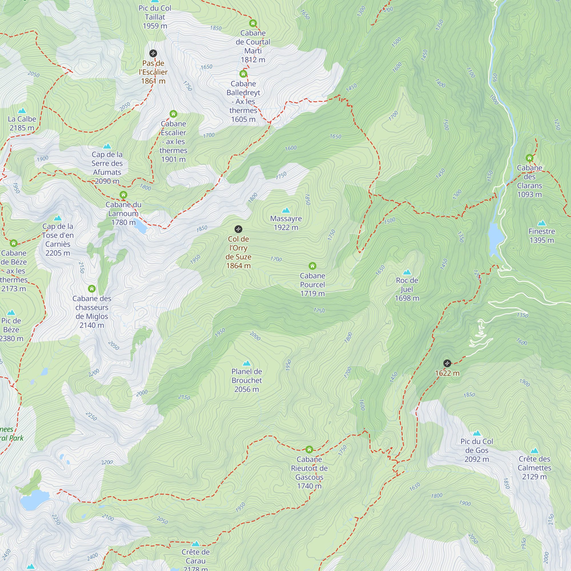 Cabane des Ludines map