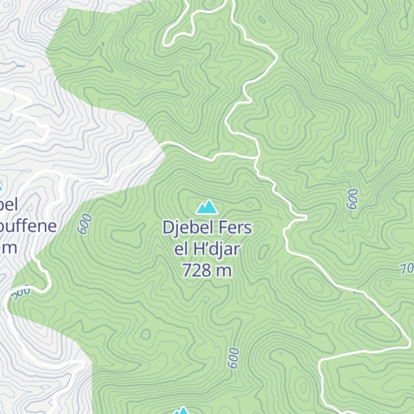 Map of Djebel Fers el H’djar