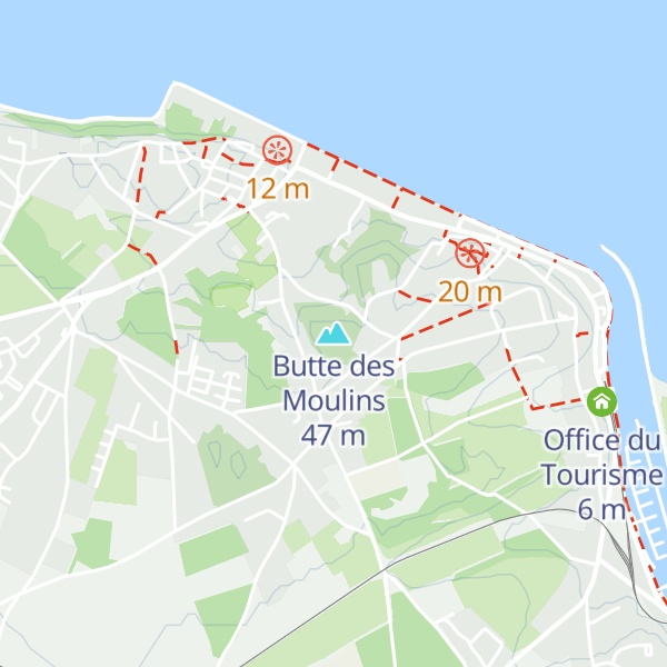 Map of Butte des Moulins