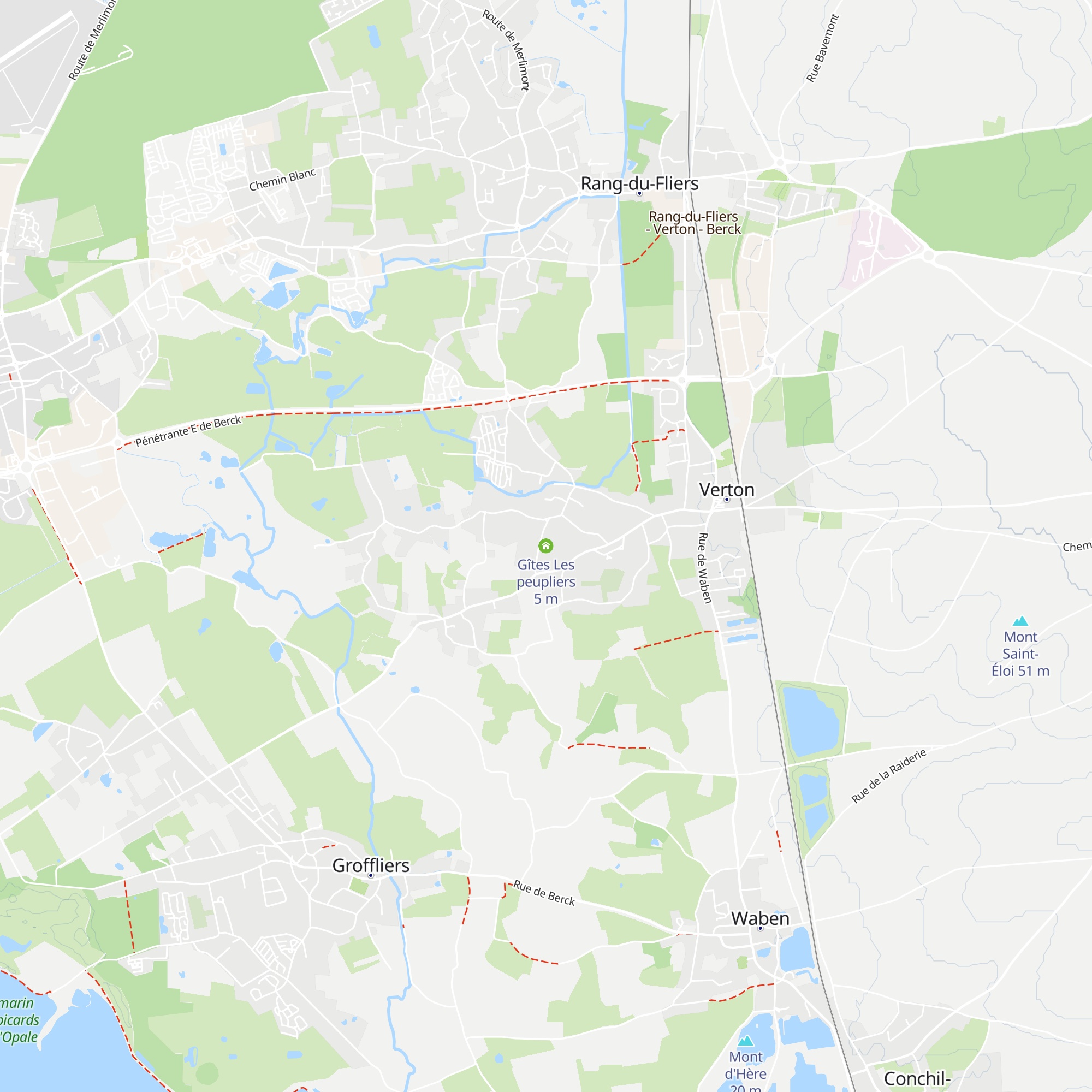 Gîtes Les peupliers map