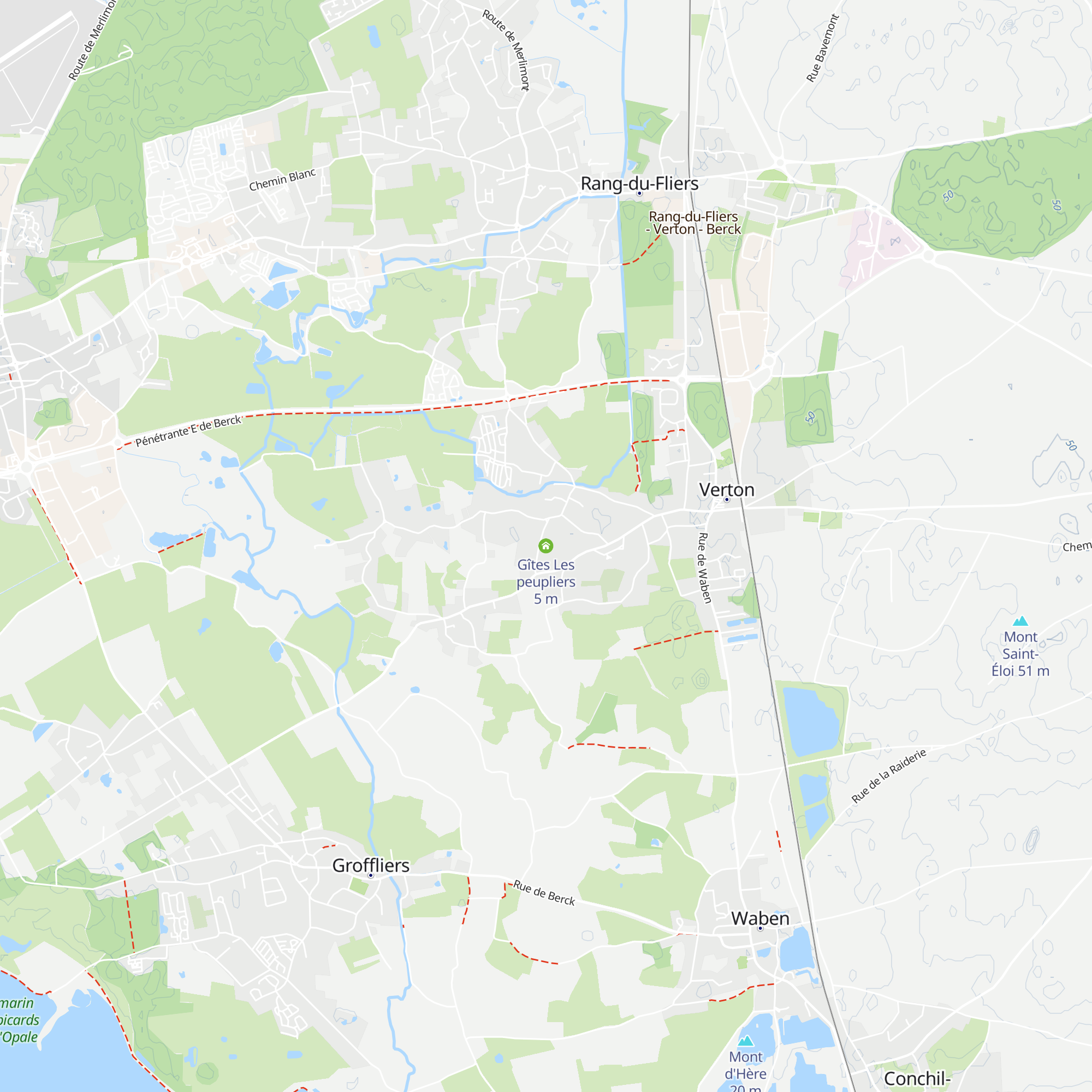 Gîtes Les peupliers map