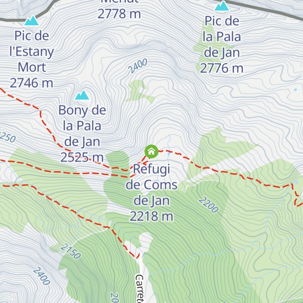 Map of Refugi de Coms de Jan