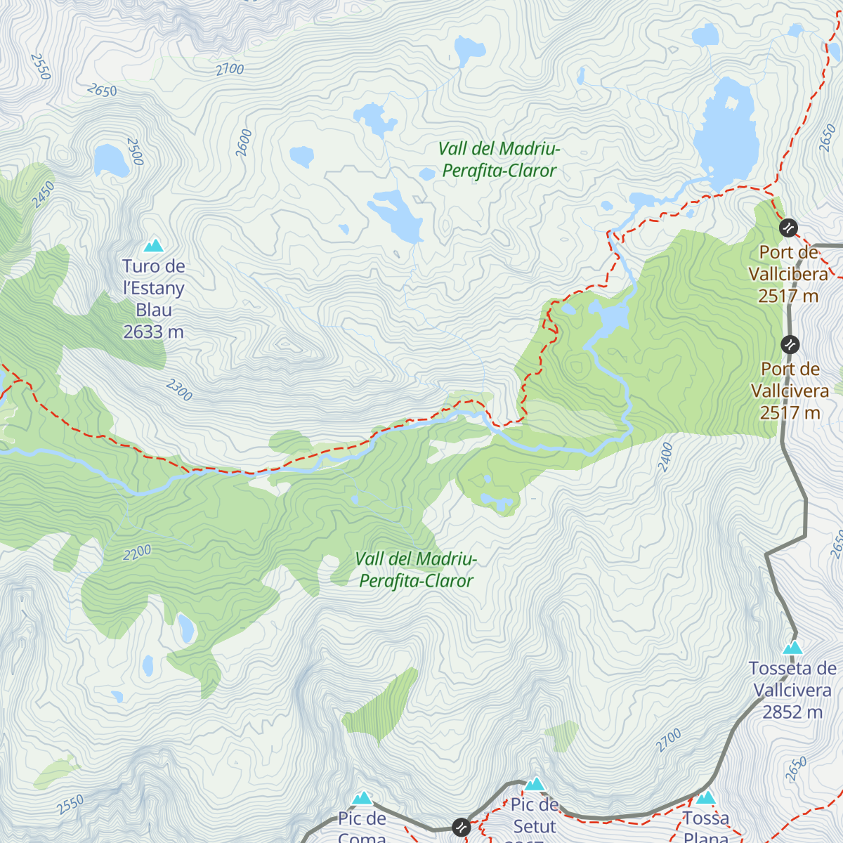 Refugi Riu dels Orris map