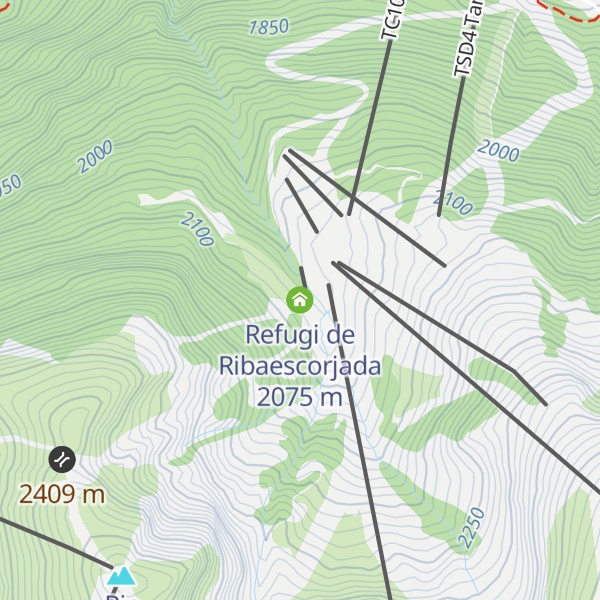 Map of Refugi de Ribaescorjada