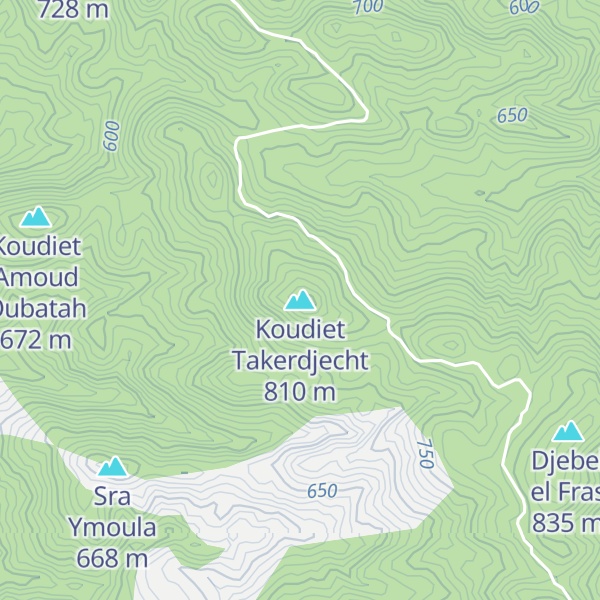Map of Koudiet Takerdjecht