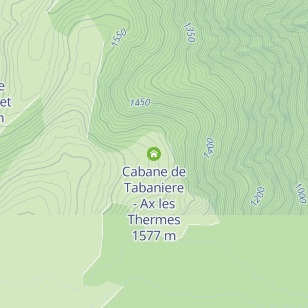 Map of Cabane de Tabaniere - Ax les Thermes